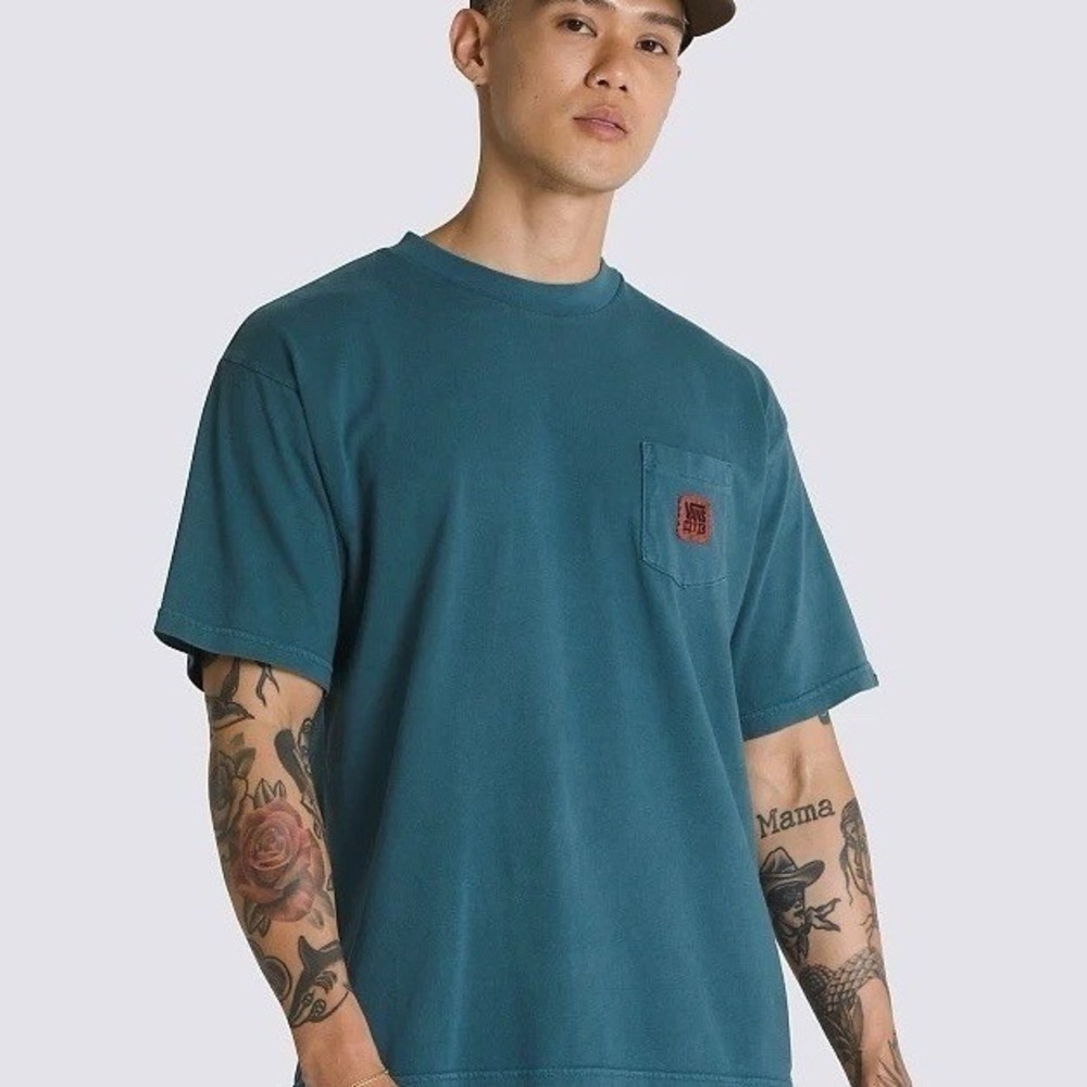 Vans Crestline Pocket T-Shirt MTE Logo Men's Size Large Loose Fit